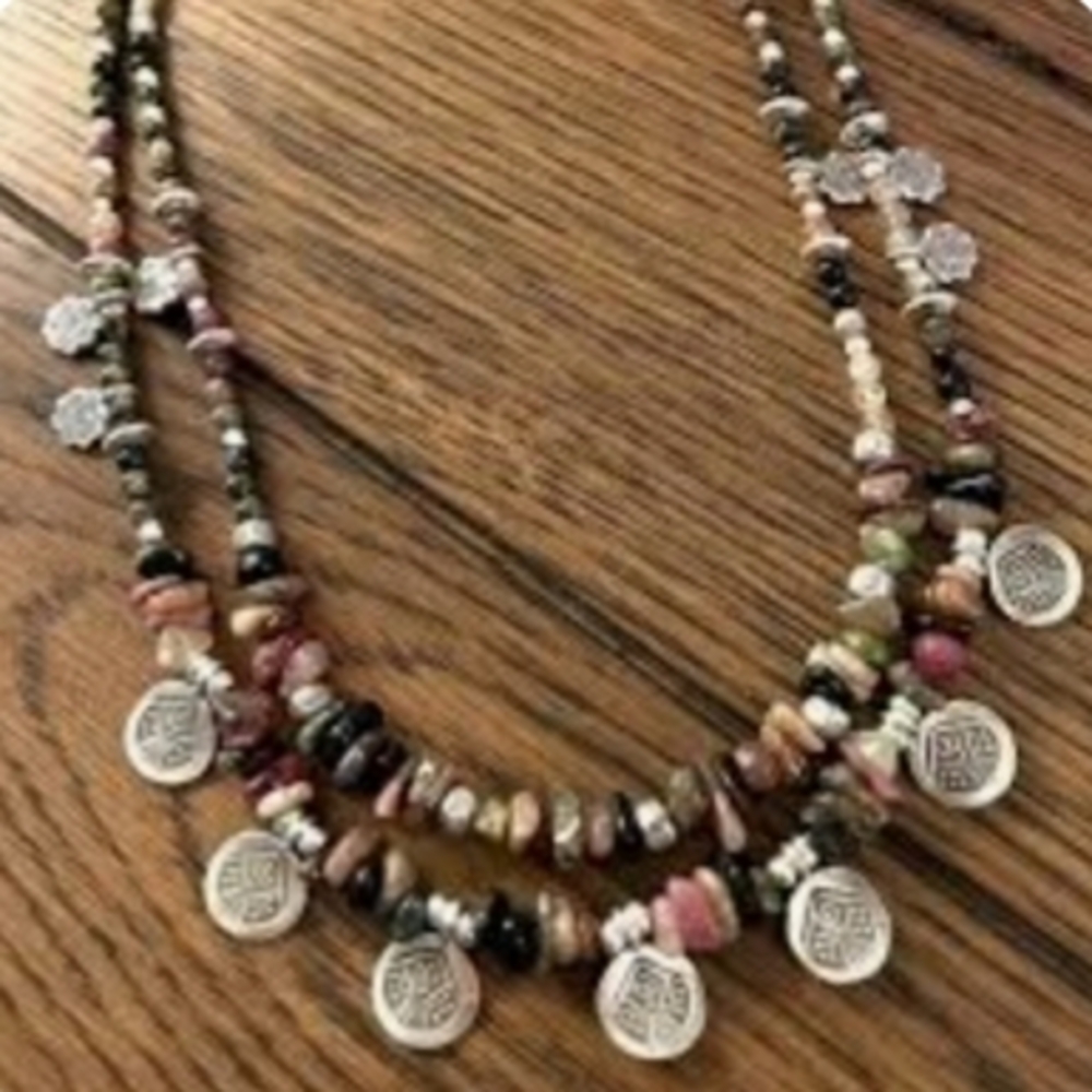 Bohemian Hilltribe Tourmaline Necklace - New In Box